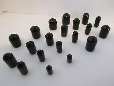 $7.99 • Buy Black Vacuum Line Cap Kit Carburetor Intake  20 Pack Assorted Sizes #9009bk