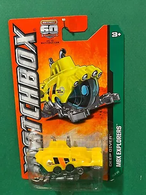 Matchbox '12 Deep Diver Submersible Submarine 1/64 Diecast Mint On Card BX22 • $5.85