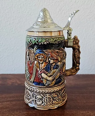 KW Octoberfest Beer Mug German Hand Carved Hand Painted Used People Art  • $50