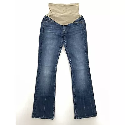 7 For All Mankind Womens Boot Cut Jeans Blue Pockets High Rise Maternity 29 New • $32.99