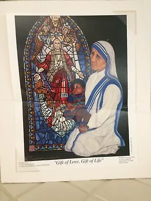 Solomon Gavin Signed Print Mother Teresa Gift Of Love Gift Of Life Catholic  • $99.95