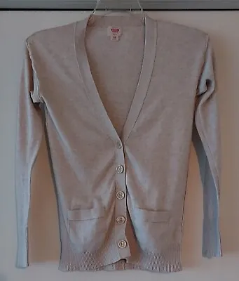 Mossimo Womens Long Sleeve Cardigan Button Sweater Sz XS Beige Great Condition • $9.90