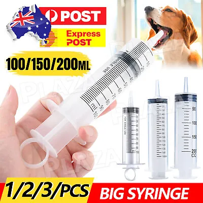 100-200ML Reusable Big Plastic Hydroponics Nutrient Healthy Feeding Syringe HOT • $11.95