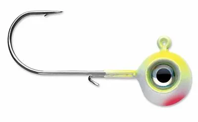 VMC NME Neon Moon Eye Jig 1/8 Oz - Clown - Pack Of 4 Jig Heads • $5.19