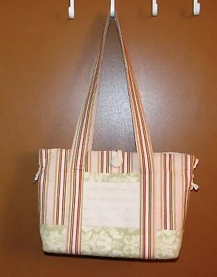 Girls Striped/Flora BALLET Dance Exercise Fun Tote Bag Large 13 X5 X11  - EUC • $10.80