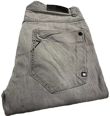 AMBIG Mens Jeans 34x34 (32x33) Gray Freeman Gripper A3 Slim Stretch Low Rise • $13.53