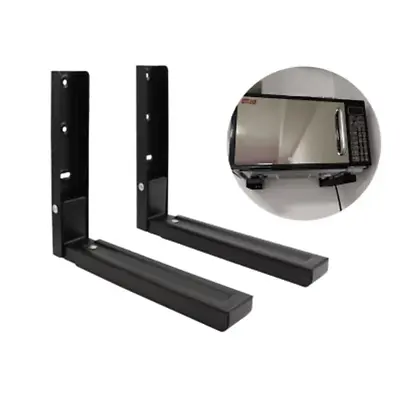 Microwave Wall Mounting Brackets With Extendable Arms Black Holder UNIVERSAL 2X • £10.47