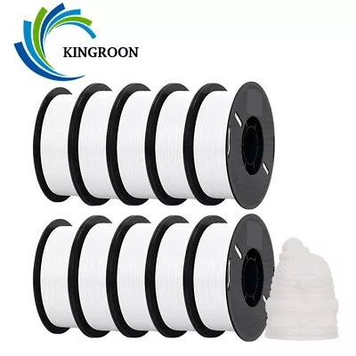 Kingroon 10KG 3D Printer Filament PLA 1.75 Mm FDM Bundle Spool 10 Roll 1KG White • $143.99
