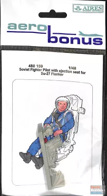 ARSAB480159 1:48 AeroBonus Soviet Fighter Pilot With Ejection Seat For Su-27 • $24.79