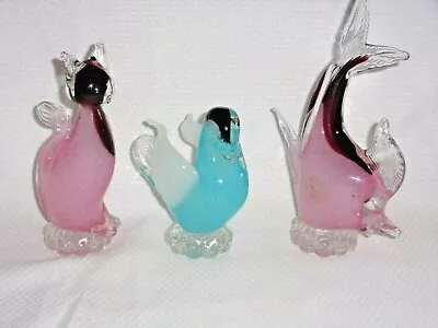 Lot Of 3 Murano Vetreria Artistica Gino Mazzuccato CAT FISH DUCK  • $280