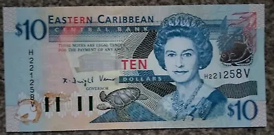 East Caribbean States 10 Dollars 2003  P-43v  Unc • £22