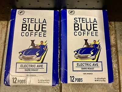 Stella Blue K Cup Coffee Pods Electric Ave Arabica Dark Roast - Lot Of 2 Boxes • $19.99