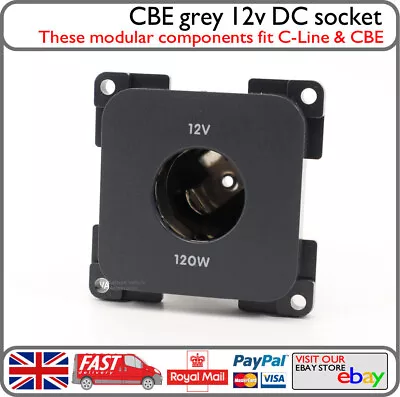 CBE Grey 12v Cigarette Type Socket Motorhome Caravan Camper Fits C-Line CB2.2 • £11.99