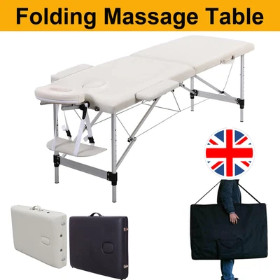 £18.23 • Buy Massage Table Bed Folding Portable Beauty Therapy Salon Couch Adjustable + Bag