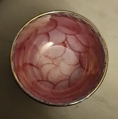 Vintage Maling Peony Rose Lustre Ware Small Round Bowl Pot Trinket Dish • £15