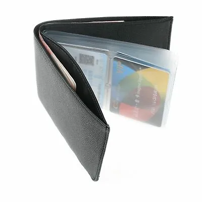 $27.50 • Buy 24 Credit Card Genuine Slim Men Leather Wallet RFID Scan Blocking Protection 