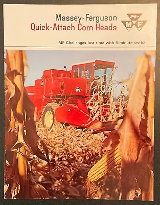 MF MASSEY FERGUSON Quick-Attach Corn Heads Literature Sales Brochure. ORIGINAL • $16.95