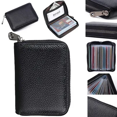 $9.28 • Buy RFID Blocking Mini Leather 22 Card Wallet Business Case Purse Credit Card Holder