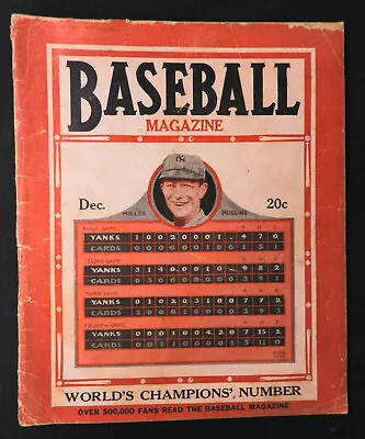 1928 Dec Baseball Magazine Miller Huggins Gerhig Photo Complete G • $39