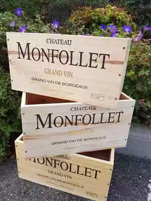 £14.95 • Buy Original French Wooden Wine Crate / Box Office Archive Storage Drawers Hamper