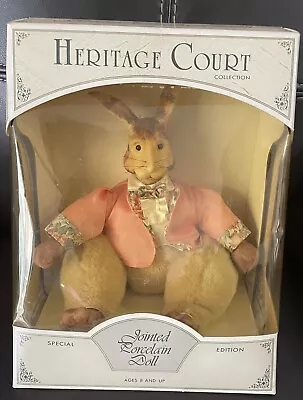 Porcelain Rabbit Doll Special Edition 1991 Heritage Court NIB Collectible VTG • $16.99