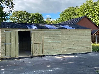 12ft X 30ft Reverse Apex Heavy Duty Wooden Garage Timber Workshop Shed 25mm T&G • £3550