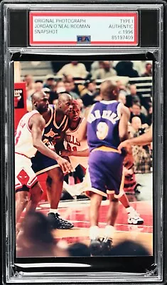 Original Photograph 1996 Michael Jordan W/Shaq & Rodman PSA Type 1 Photo • $550