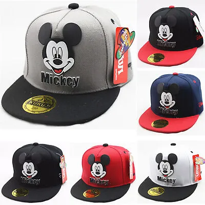 Kid Toddler Mickey Mouse Trucker Baseball Hat Breathable Snapback Cap Stylish • £4.19