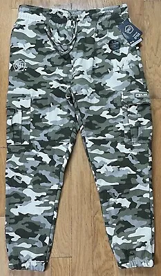 Colosseum X OHT NCAA Michigan Wolverines Camo Fleece Cargo Pants Men’s XL - NWT • $50.96