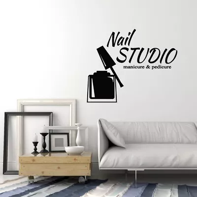 Vinyl Wall Decal Nails Studio Pedicure Manicure Salon Fashion Stickers (g3806) • $20.99