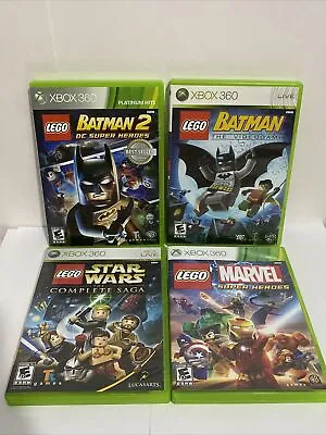 Xbox 360 Lego Games Lot Of 4 - Batman Batman 2 Marvel Super Heroes Star Wars • $16.99