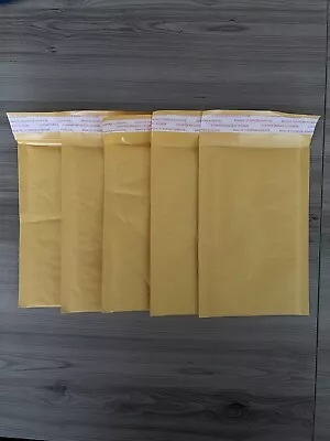 Kraft Bubble Mailers 4inches X 7Inches 4x7 5 Pieces Shipping Envelopes Easy Seal • $10