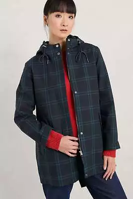 Seasalt Women's Jacket - Navy Bowsprit Waterproof Jacket - Regular - Easterly Ch • £52