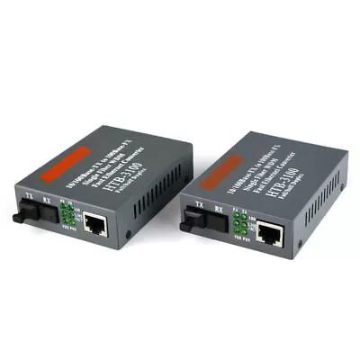 Premium 100Mbps Gigabit Ethernet To SC Fiber Optic Media Converters -1 Pair • $20.70