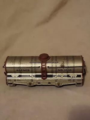 Vintage Hafner 1010 Tank Car Red Ends Tin Litho Train • $34