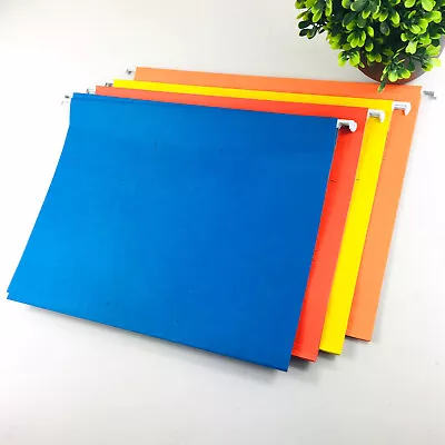 £10.99 • Buy A4 Coloured Suspension Files Hanging Cabinet With Inset Tabs Filing - Set Of 10