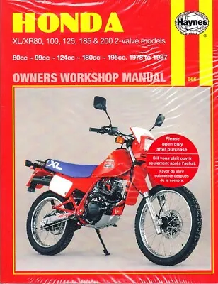 1978-1987 Honda XL XR 80 100 125 185 200 R S Haynes Repair Service Manual 103479 • $38.95