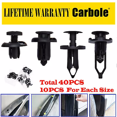 40× Car Push Retainer Pin Body Bumper Rivet Trim Moulding Clips Parts Kits NEW • $14.99