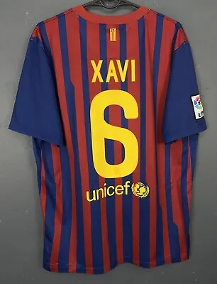 Xavi #6 Mens Fc Barcelona 2011/2012 Soccer Football Shirt Jersey Maillot Size L • $113.99