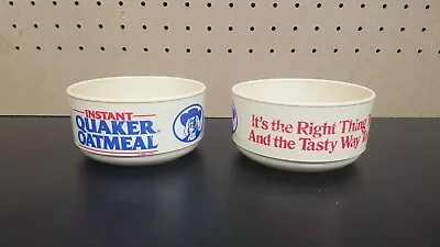 Vintage 1988 Instant Quaker Oatmeal Plastic Bowl (2) • $15