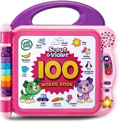 LeapFrog Scout Violet 100 Words Book Speaking Learning Toy For 1 2 Year Old Kid • $45.98