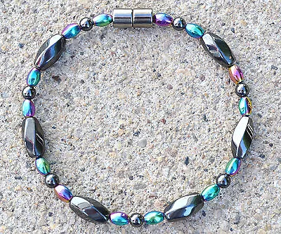 100% Magnetic Therapy Bracelet Anklet 1-2-3 Row RAINBOW Mens Womens • $36.99