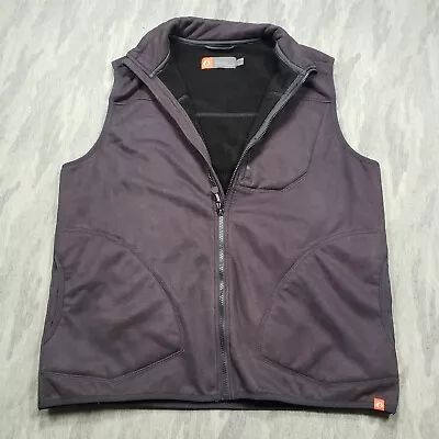 The American Outdoorsman Vest Mens Large Black Fleece Lined Zip Up • $18.99