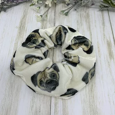 Pug Scrunchies Handmade Velvet Hair Ties With Double Elastic Inside • $4.80