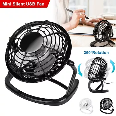 Portable 360° Rotation Desk Table Cooling Fan Laptop Cooler Air Circulator USB • $12.97