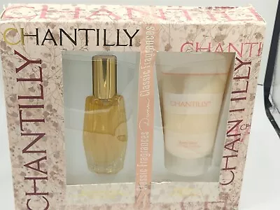  Chantilly Eau De Toilette Perfume Spray 1.0 FL  Body Lotion 4.0 Oz  Set Vintage • $35