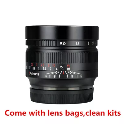 $236 • Buy 7artisans 50mm F/0.95 Manual Focus Prime Lens For EF-M M200 M100 M6 M2 Mount