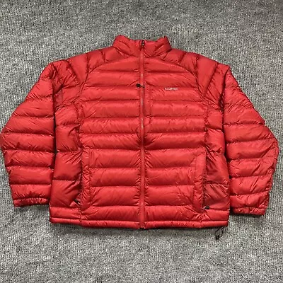 LL Bean Goose Down Nylon Quilted Ultralight 850 Sweater Jacket Mens Sz XL Reg • $85