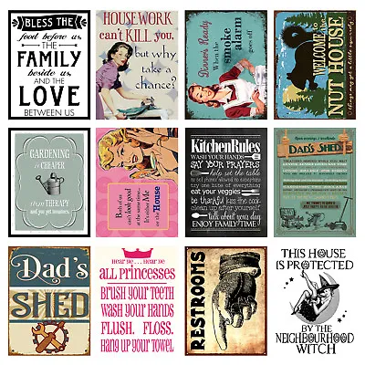 £3.07 • Buy Home, Funny, Retro Metal Signs/Plaques, Cool Novelty Gift 2