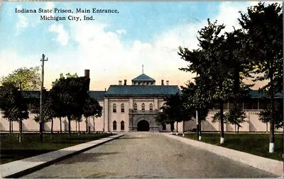 Indiana State Prison Main Entrance Michigan City Indiana Early 1900s Postcard • $9.99